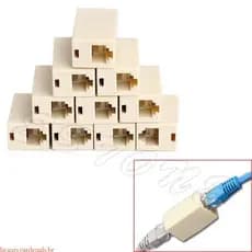 beautygardenab 10pcs RJ45 CAT5 Acoplador Plug LAN Extensor Conector Adaptador