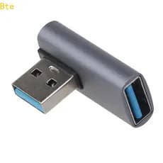 Adaptador Bte USB A Para Fêmea 90 Graus USB3 0 Conector Suporte Transferência 10 Gbps Laptops
