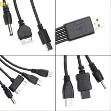 Bte 10 1 USB Multi Cabos Para Telefones Celulares Carregamento 20CM