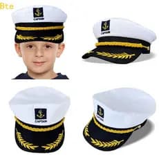 Bte Kids Iate Chapéus Capitão Marinheiro Traje Chapéu Ajustar
