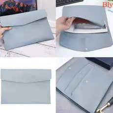 Bly A4 Arquivo Bolsa Organizador De Arquivos Documento Pastas De Couro PU De Armazenamento