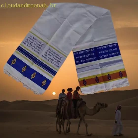 CLO Tallit Oração Xale Para Homem Kosher Israel Messiânico