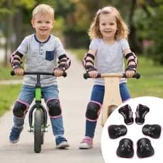 * 6 Unidades Conjunto Equipamentos Proteção Para Patinação Joelheira Cotoveleira Almofada Mão