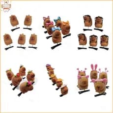Conjunto 5 Joias Cabelo Da 3D Capivara Grampos Adorável Grampo Macio Adequado Para Uso Diário E