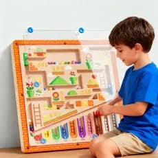 Brinquedos Montessori Magnético Labirinto de Cores e Números para Crianças Aprendizagem Kids 3+ Anos