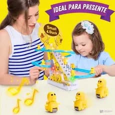 Pista de Pato Escorregador Divertida Com 12 Filhotes Luzes e Sons Alimentado por bateria, recarregável Envio Rápido
