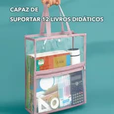 Saco De Armazenamento De Arquivo De PVC Transparente Portátil Exame Organizador De Documentos Com Divisor
