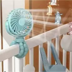 Mini Ventilador de mão Octopus 3 Velocidades USB Recarregável para Carrinho de Bebê / Mesa / Viagem