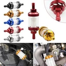 CNC Liga De Alumínio 8mm Motocicleta Vidro Gás Combustível Gasolina Filtro Óleo Para ATV Sujeira Pit Bike Motocro