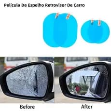 2 Pçs Espelho Lateral Do Carro Película Adesiva Protetora Anti-Nevoeiro Membrana À Prova De Chuva B6J7