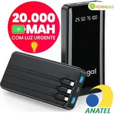 Carregador Portátil Power Bank Favo de Mel Bateria Externa 10000mah 20000mah