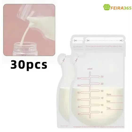 250 Sacos De Armazenamento De Leite Materno Mililitro Para Freezer-Conjunto De 30