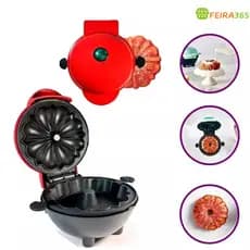 Máquina Portátil Elétrica para Assar Bolo e Waffles 110V