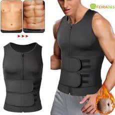 Cinta Abdominal Masculino Power : Modelador Ajustável , Redutor con Effecto Sauna para Quemar Gordora E Planar Barriga
