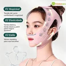 Faixa Ajustável Para Contorno Facial E Suporte Queixo