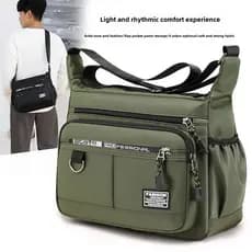Grande capacidade bolsa de ombro mochila resistente impermeável Nylon saco de masculino crossbody
