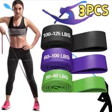 Kit 3 Elástico Super Band Borracha Crossfit Extra Forte