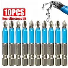 Jogo 10 Bits Ponteira Phillips Imantada Furadeira Parafusadeira Antiderrapante