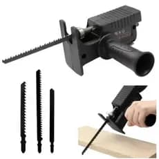 Kit Serra Adaptador de Serra Tico-Tico Elétrica para Furadeira e Parafusadeira, Ferramenta de Corte p/ Madeira