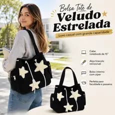 Bolsas femininas de grande capacidade sacolas de veludo estrela bolsas transversais