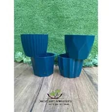 Kit 4 vasos cachepôs sortidos mini Para Plantas Suculentas Injetado Decorativo Luxo Premium