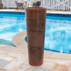 Vaso Coluna Ibiza 69 cm Marmorizada Escovada Lisa Para Plantas