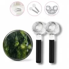 Esferas Para Cromoterapia E Massagem Facial Glitter Prata