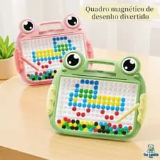 Lousa Mágica Caneta Magnética Prancheta Infantil Educativo Autismo Cartelas Desenho