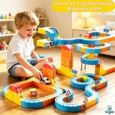 Trem Magnético Levitação 3D com Trilhos Montáveis - Brinquedo Educativo Anti-Gravidade