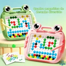 Lousa Mágica Caneta Magnética Prancheta Infantil Educativo Autismo Cartelas Desenho