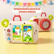 Brinquedo musical de câmera para bebê treinamento de agarrar para bebês brinquedo educativo e estimulante