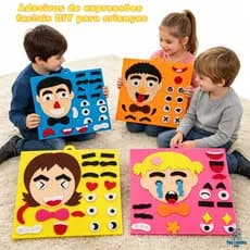 Montessori Crianças Adesivo Quebra-Cabeça Brinquedo Reutilizável DIY Rosto Aprendizagem Presente Para