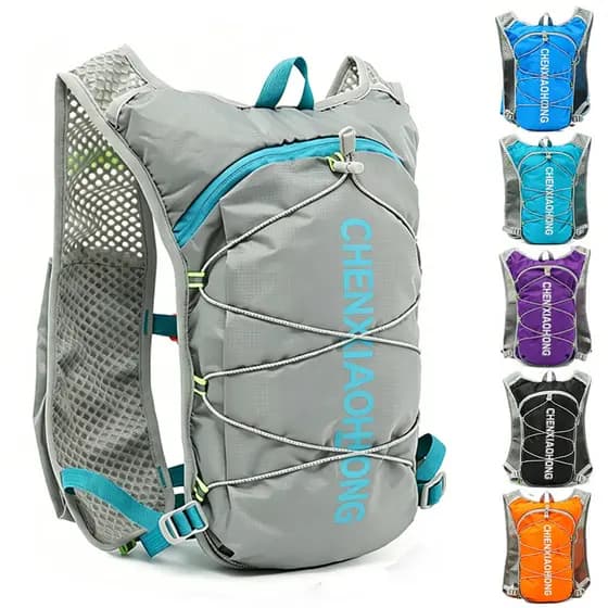 Colete Mochila Hidratação Ultraleve Impermeável Refletivo para Corrida Ciclismo Trilha Bolsa Água 2L