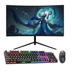 Kit Monitor Gamer 27" + Mouse 7200 Dpi + Teclado Rgb Bright