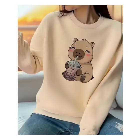 Moletom Grosso Feminino Inverno Casual Moda Premium Grosso Resistente