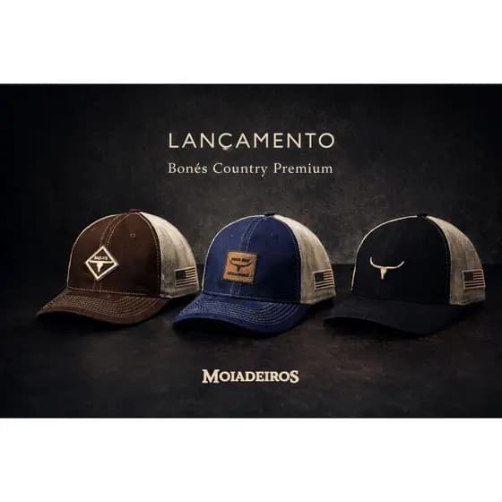 Boné Country Masculino Estilo Western Ajustável Casual