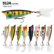 Isca Artificial de pesca Bopa 70MM/12.6g isca falsa isca de pesca baixo elevador boca biônica isca dura 9124 novo