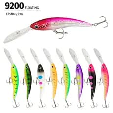 Isca Artificial de pesca flutuante grande Minnow 105MM/22G isca de robalo de fundição longa isca falsa 9200
