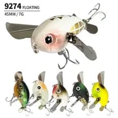 Nova Isca Artificial de pesca 5MM/7G Flutuante  pequena superfície de água cigarra trator   gordinho9274