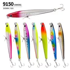 Isca Artificial de pesca105mm/31g biônico longo fundido plástico isca de pesca marítima minnow  isca falsa