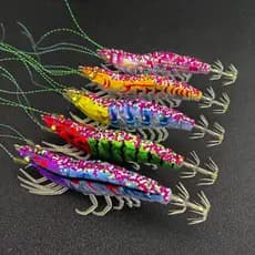 Isca Artificial de pescaLuminosa macio pé pulando camarão isca falsa simulação isca macia água doce mar pesca passagem m