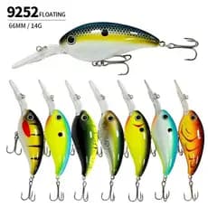 Isca Artificial de pesca Rock Fatty isca 66MM/14G simulação de água flutuante isca falsa isca dura isca falsa 9252