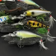 Laser interno flutuante Minnow 70MM/10G isca falsa de água doce isca biônica de pesca selvagem 9139 nova cor