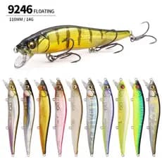 Isca Artificial de pesca Flutuante Isca Falsa 110MM/14G Pesca Marítima Fresca Mar Baixo Truta Dura Isca 9246
