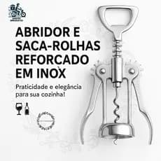 Abridor de Garrafas de Vinho Saca Rolhas Forte de Metal Multiuso