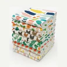 Kit Com Panos de Prato Atoalhado Microfibra Seca Mais Absorventes Cores Sortidas Camesa