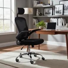 Cadeira Ergonômica Inovarion Escritório Giratória Preto Malha Conforto Ajustável