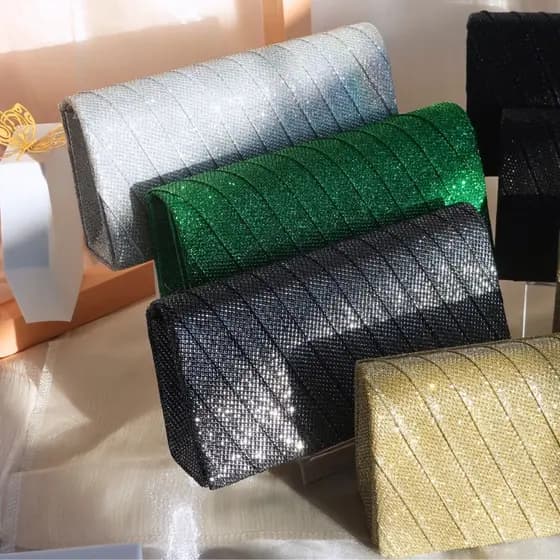 Bolsa Tiracolo / Carteira Feminina Com Glitter Para Festa / Banquete / Casamento 189-26
