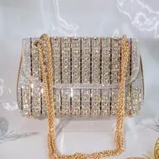 Bolsa de Festa Luxuosa com Strass – Elegância que Brilha 188-20