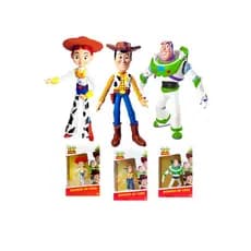 Kit Toy Story Em Vinil 18cm Buzz, Jessie E Woody Articulados Lider Brinquedos Presente